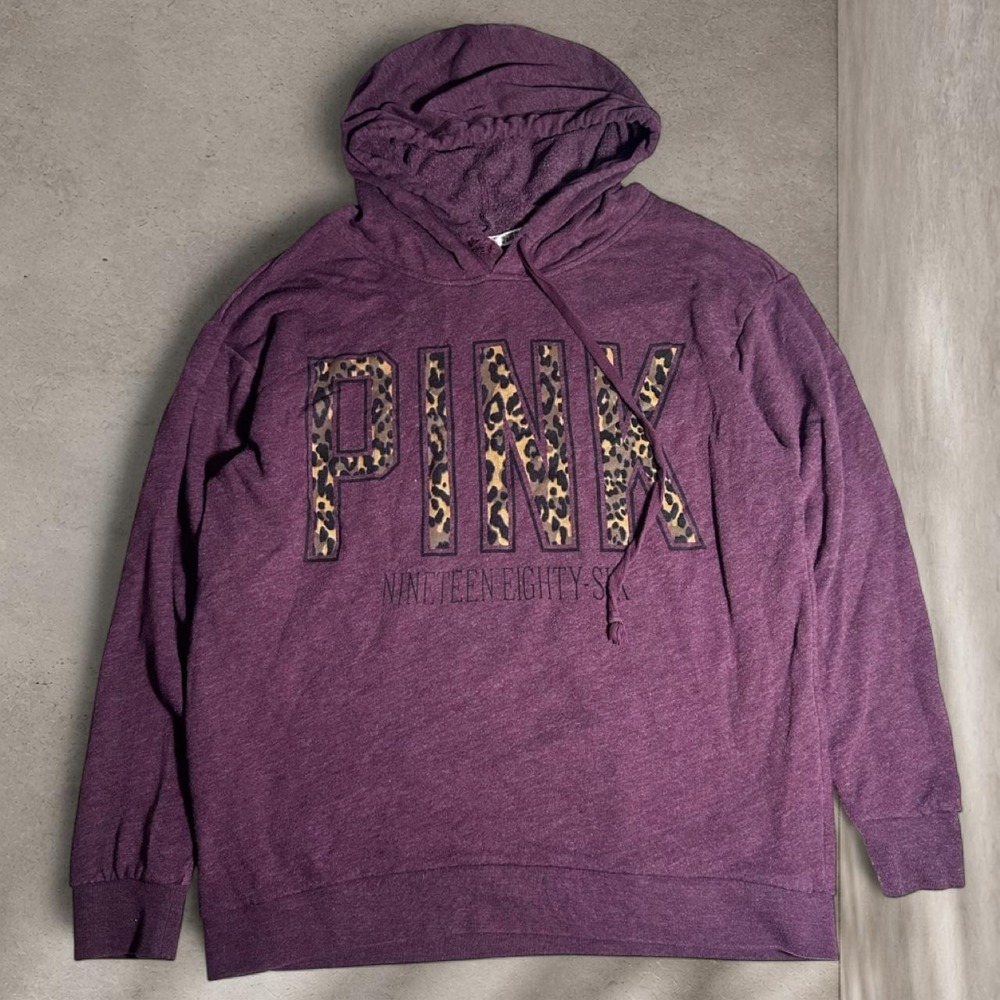Victoria's Secret PINK purple leopard print hoodie